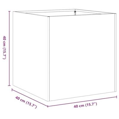 VidaXL Plantenbak 40x40x40 cm koudgewalst staal zwart