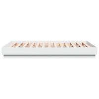 Bedframe LED massief hout wit 120x200 cm - thumbnail