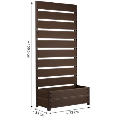 dobar Plantenbak met klimrek (Zilvergrijs)