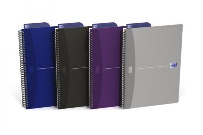 Oxford Office Essentials spiraalschrift, 180 bladzijden, ft 17,6 × 25 cm (B5), 90 vel, gelijnd, geassorte