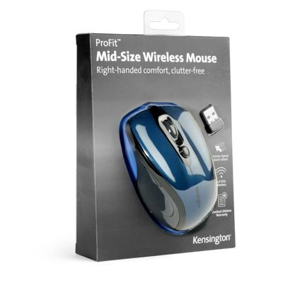 Kensington Pro Fit Mid-Size Wireless Mouse Sapphire Blue Kensington Pro Fit Mid-Size Wireless Mouse Sapphire Blue
