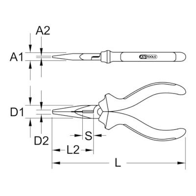 KS Tools 1192023 Telefoontang 160 mm KS Tools 1192023 Telefoontang 160 mm