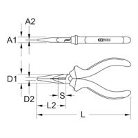 KS Tools 1192023 Telefoontang 160 mm - thumbnail