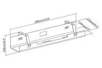 Digitus DA-90450 Hangrail (l x b x h) 600 x 135 x 108 mm Zwart 1 stuk(s) - thumbnail