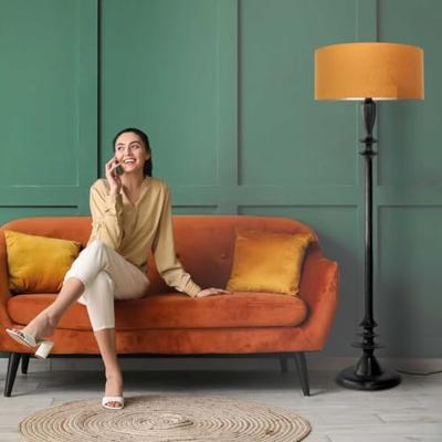 Steinhauer VloerlampBois met gouden kap - 3777ZW