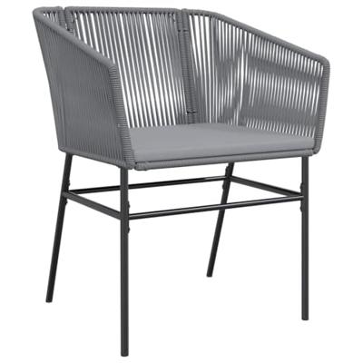 9-delige Tuinset met kussens poly rattan glas grijs - thumbnail
