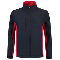 Tricorp softshell jack - Bi-Color - Workwear - 402002 - marine blauw/rood - maat 3XL - thumbnail