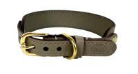 Sazzz halsband voor hond sweetie classic leer taupe 22-28x2,5 cm - thumbnail