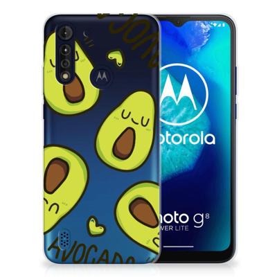 Motorola Moto G8 Power Lite Telefoonhoesje met Naam Avocado Singing Motorola Moto G8 Power Lite Telefoonhoesje met Naam Avocado Singing