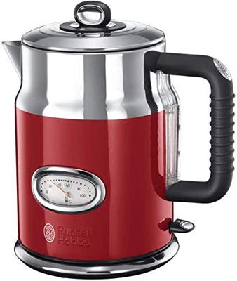 Russell Hobbs Retro Ribbon waterkoker 1,7 l Rood, Zilver 2400 W Russell Hobbs Retro Ribbon waterkoker 1,7 l Rood, Zilver 2400 W