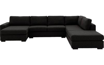 Goossens Bank Lucca grijs, stof, 2,5-zits, stijlvol landelijk met ligelement rechts Goossens Bank Lucca grijs, stof, 2,5-zits, stijlvol landelijk met ligelement rechts