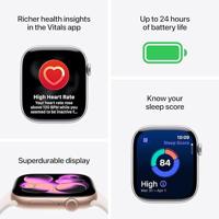 Apple Watch Series 11 GPS + Cellular - 42 mm - Roségouden aluminium kast - Lichtroze sportband - S/M - thumbnail