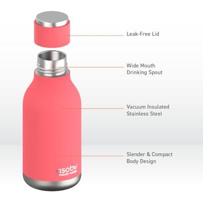 Asobu Drinkfles 460 ml RVS SBV24 PEACH SBV24 peach - thumbnail