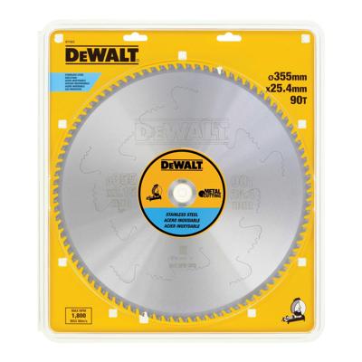 DeWalt Accessoires Cirkelzaagblad Inox/RVS Stationair 355x25.4x90T 1.75/2.15 MTCG+R +10° - DT1922-QZ