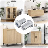 VidaXL Slotmoer 2 pcs nikkel m6 x 15 mm staal - thumbnail