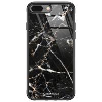 iPhone 8 Plus/7 Plus glazen hardcase - Marmer zwart - thumbnail