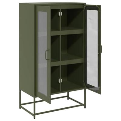 Hoge kast 68x39x123 cm staal olijfgroen