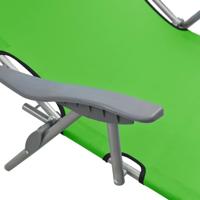 Ligbed met luifel staal groen - thumbnail