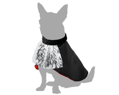 Atosa Kostuum voor huisdieren, vampier, zwarte cape met kraag, Halloween, themafeesten, grappig en elegant, comfortabel