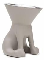 Voerbak voor honden United Pets Up Elisabeth Grijs Roestvrij staal Polyethyleen 1 L - thumbnail