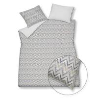 Dekbedovertrek Pure 61 Multi | 220 cm x 200 cm | Grijs | Wit | Katoen - thumbnail