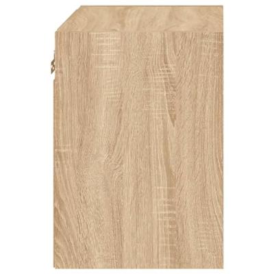 Nachtkastje met LED's wandgemonteerd sonoma eikenkleurig Nachtkastje met LED's wandgemonteerd sonoma eikenkleurig