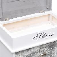 VidaXL Schoenenkast 50x28x58 cm paulowniahout grijs - thumbnail