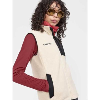Craft 1913811 ADV Explore Pile Fleece Vest W - Ecru/Black - M