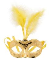 Venetiaans masker metallic goud - thumbnail
