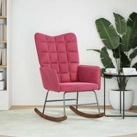 Schommelstoel fluweel wijnrood - thumbnail