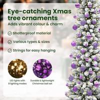 Kunstkerstboom met 300 LED Wit 210 cm PVC en Metaal en Plastic - thumbnail