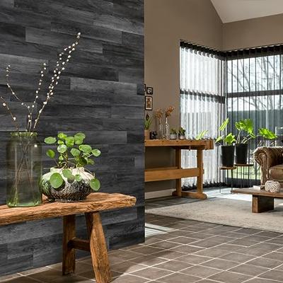 WallArt planken hout-look schuurhout eiken asgrijs
