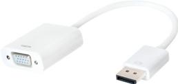 LogiLink CV0059B DisplayPort Adapter [1x DisplayPort stekker - 1x VGA-bus] Wit 15.00 cm
