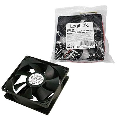 LogiLink FAN103 PC-ventilator Zwart (b x h x d) 120 x 120 x 25 mm