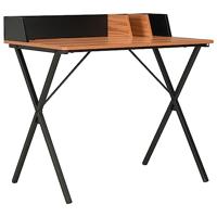 VidaXL Bureau 80x50x84 cm zwart en bruin - thumbnail