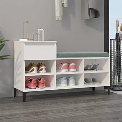 VidaXL Schoenenkast 102x36x60 cm bewerkt hout wit VidaXL Schoenenkast 102x36x60 cm bewerkt hout wit