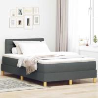 Boxspring bed met matras Donkergrijs 120 x 200 cm Stof - thumbnail
