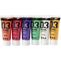 A-color Acrylverf metallic, metallic, extra kleuren, 6x20 ml/ 1 doos - thumbnail