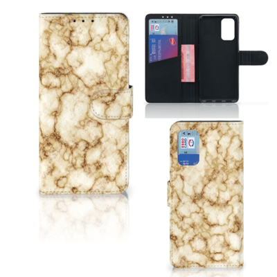 Samsung Galaxy A32 4G | Bookcase | Marmer Goud Samsung Galaxy A32 4G | Bookcase | Marmer Goud