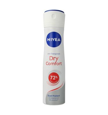NIVEA Dry Comfort AntiTranspirant Spray 150ml Deodorant Alcoholvrij 72 uur bescherming bij Jumbo