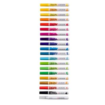 Bruynzeel Ecoline brush pen set landschappen, 20 kleuren