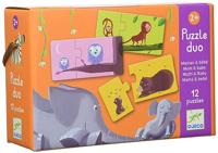 Puzzel duo Mama en Baby DJECO multi-gekleurd - thumbnail