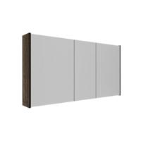 Saniclass Holz Pure Spiegelkast - 120x63x16cm - inclusief zijpanelen - Eiken charcoal SW1420837/SW1212818 - thumbnail