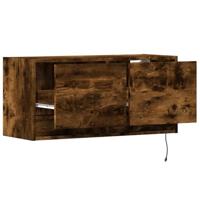 Tv-wandmeubel met LED-verlichting 80x31x35 cm gerookt eiken - thumbnail