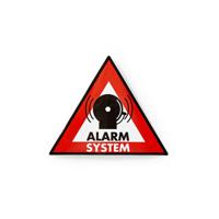 Waarschuwingssticker | Pictogram alarmsysteem | Set van 5 stuks - thumbnail