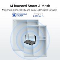 ASUS RT-BE50 BE3600 draadloze router 2.5 Gigabit Ethernet Dual-band (2.4 GHz / 5 GHz) Zwart - thumbnail