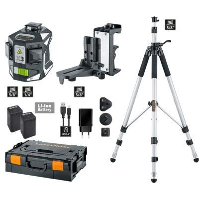 Laserliner X3-Laser Pro | Kruislijnlaser | Set | Incl. VarioStand 300 cm Laserliner X3-Laser Pro | Kruislijnlaser | Set | Incl. VarioStand 300 cm