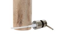 Zeepdispenser Home ESPRIT Crème Zilverkleurig Hars Polyethyleen Marmer 7 x 7 x 17,5 cm - thumbnail