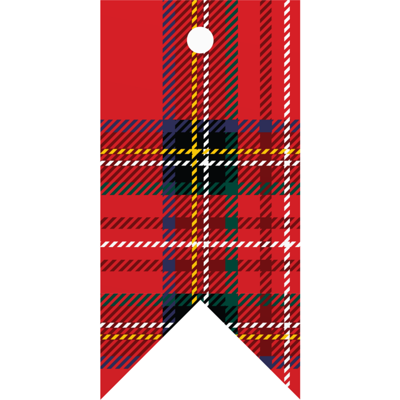 Hangtag | Tartan | 37x75mm | kraftpapier | rood | 50 stuks Hangtag | Tartan | 37x75mm | kraftpapier | rood | 50 stuks