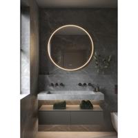 HIPP Design Phantom Ronde LED spiegel - Brons Frame 60 cm - Directe LED Verlichting in Frame Rand en Indirecte LED Rondom - Spiegelverwarming. Kleurenwissel en Touch Dimmer - thumbnail